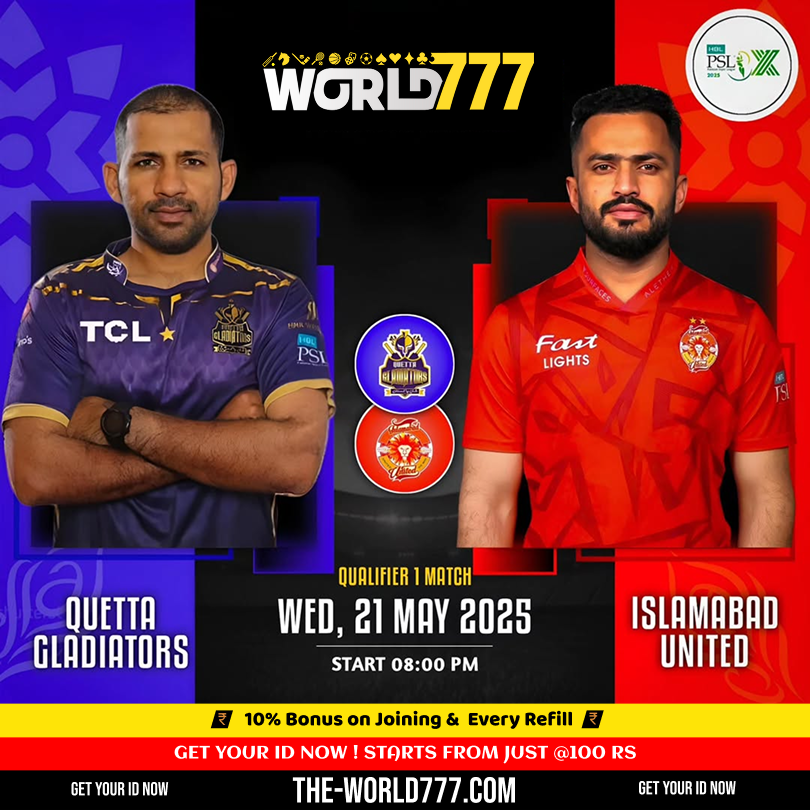 PSL 2025 IU vs QG Match Preview & Prediction | World777 Login | World777 ID